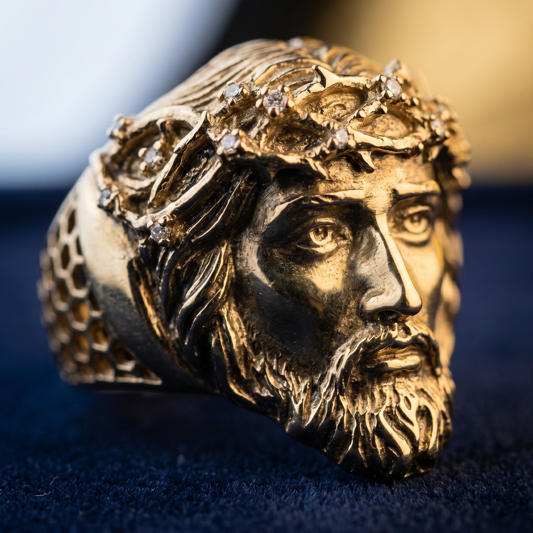 The Legacy Christ Sculpted Signet Ring