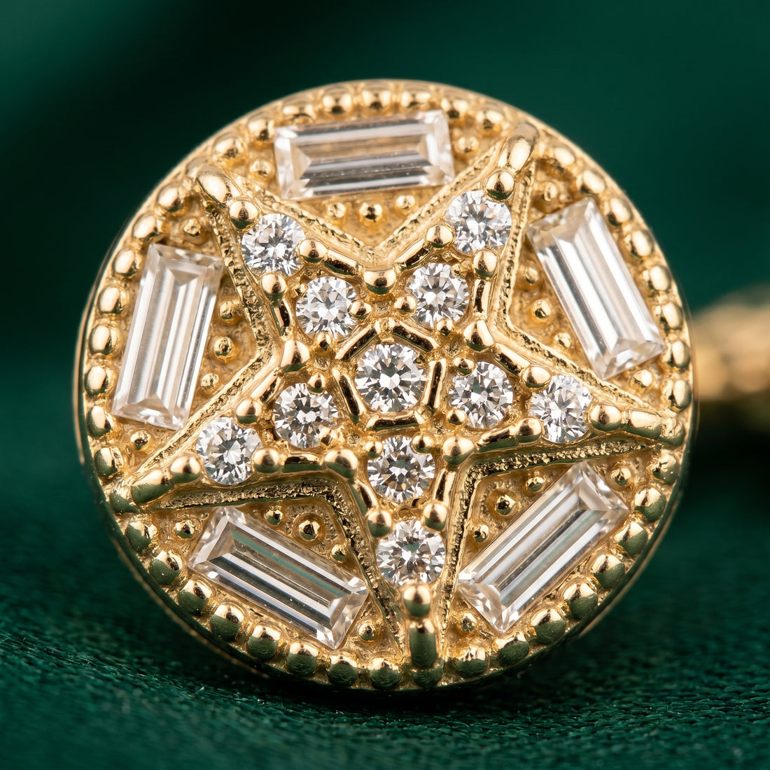 The Celestia Medallion Stud Earrings