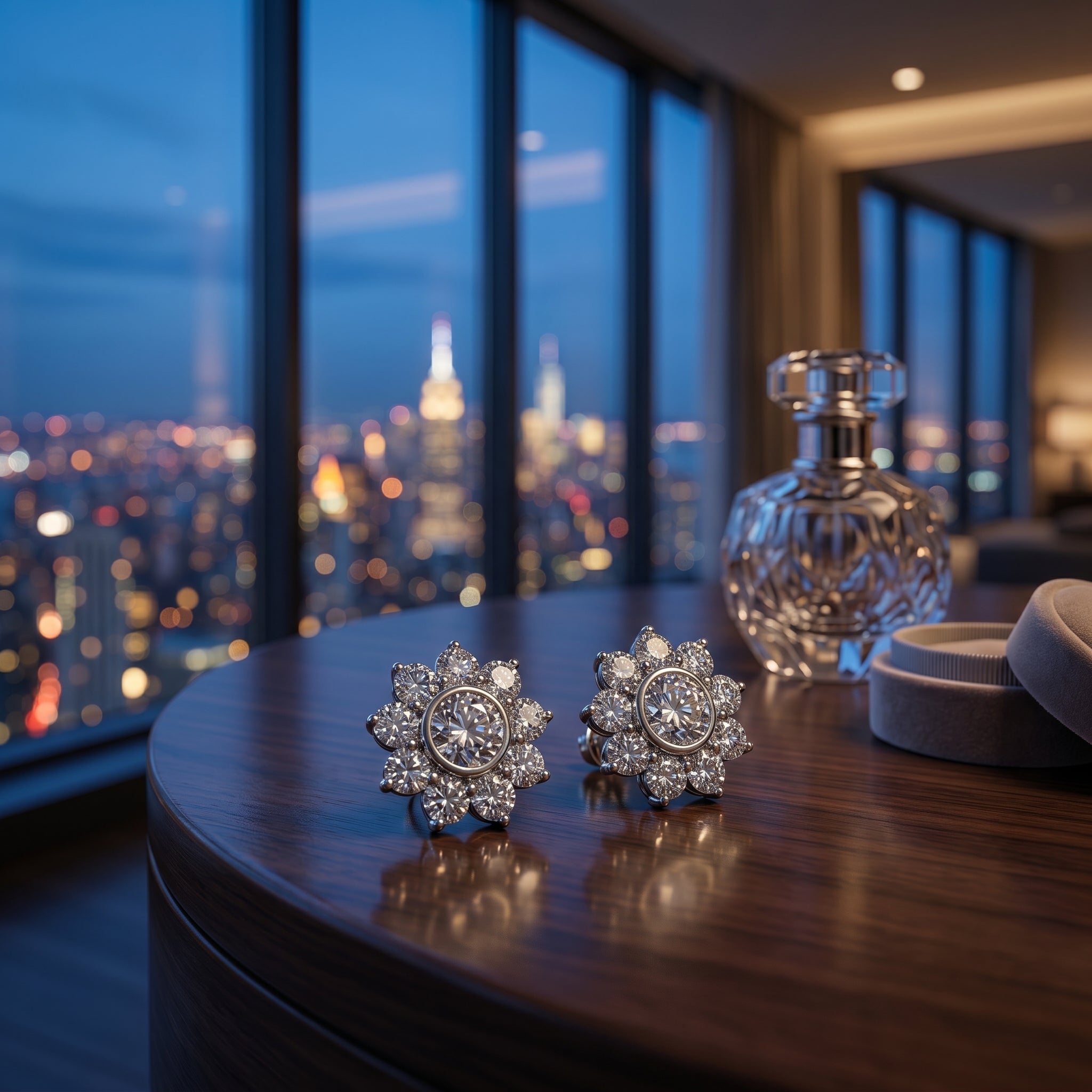 The Soleil Halo Bloom Stud Earrings