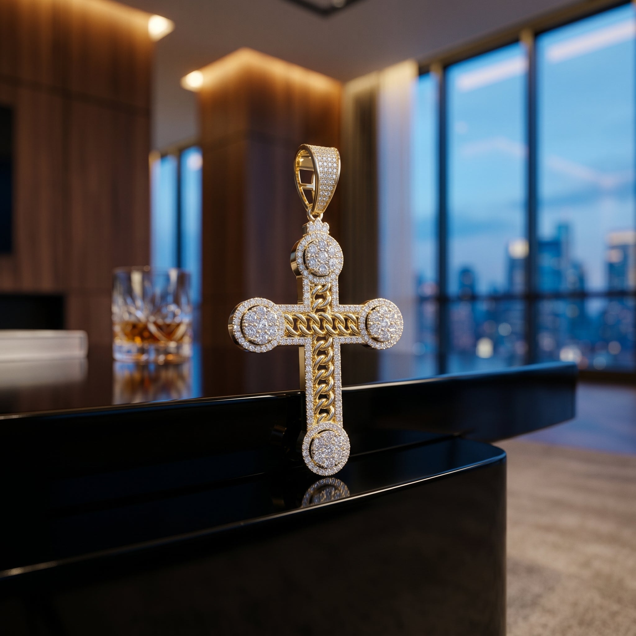 Imperial Radiance Cross Pendant