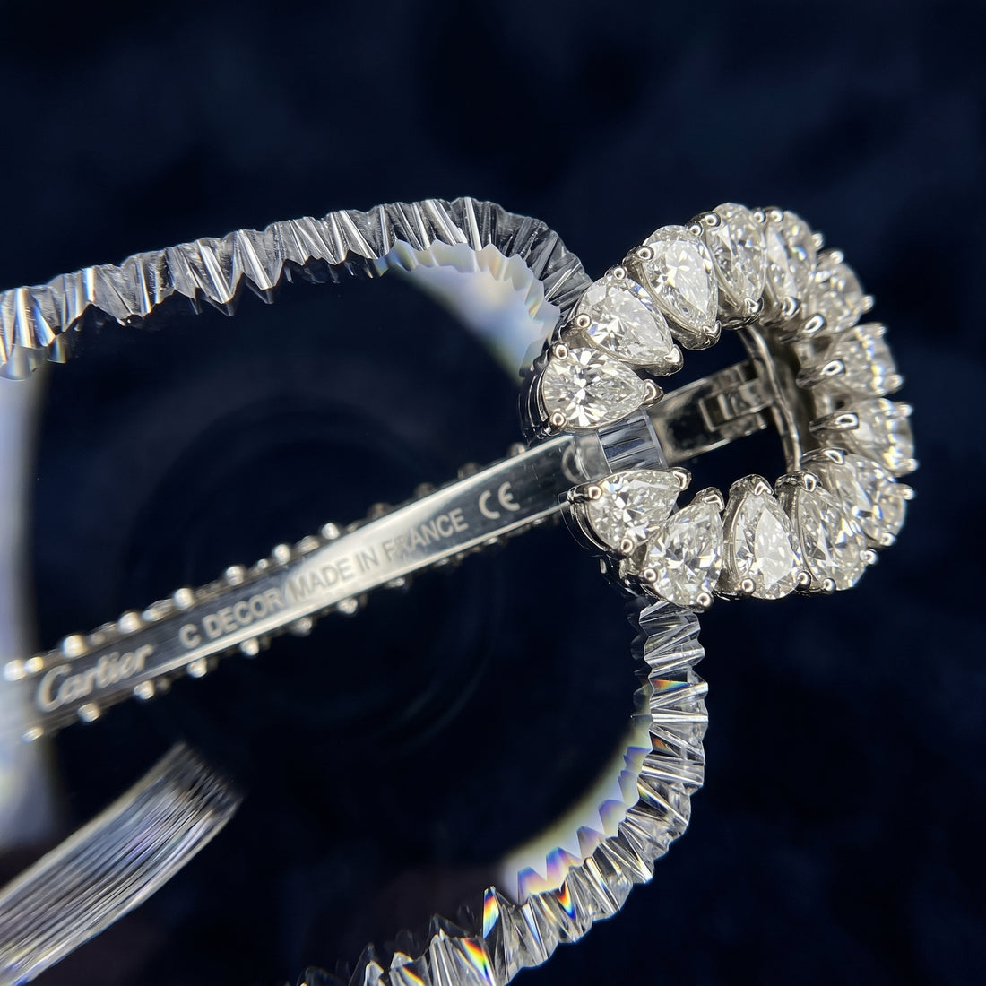 The Grand Horizon Iced Rimless Sunglasses in Gold & Moissanite