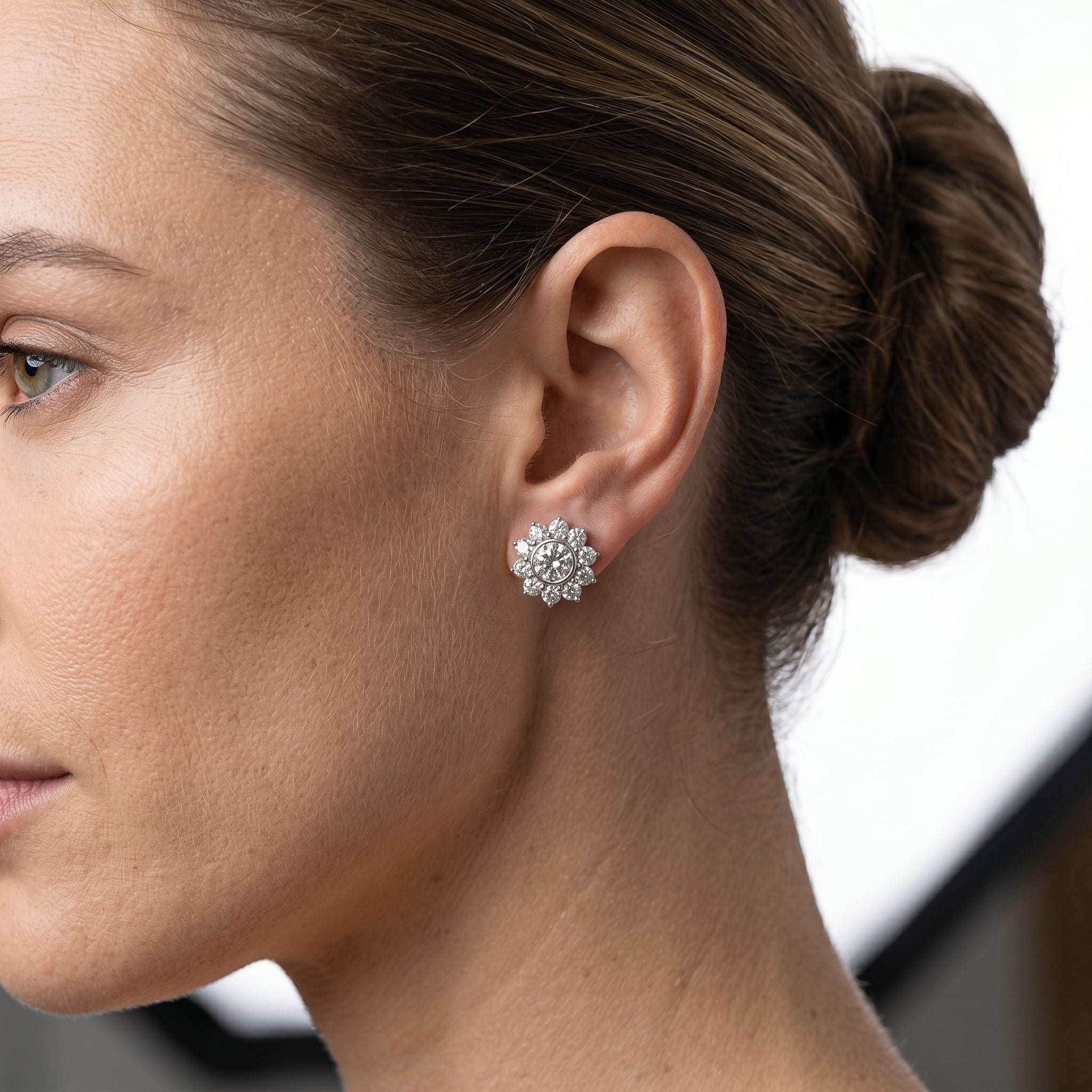 The Soleil Halo Bloom Stud Earrings