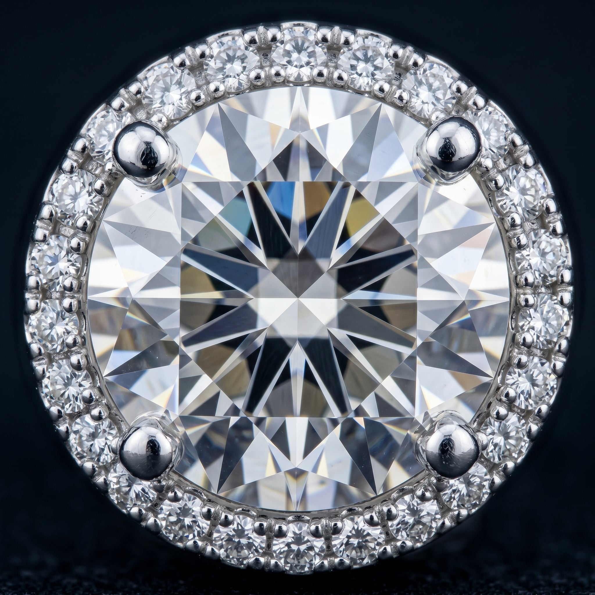 The Aurora Grand Halo Stud Earrings