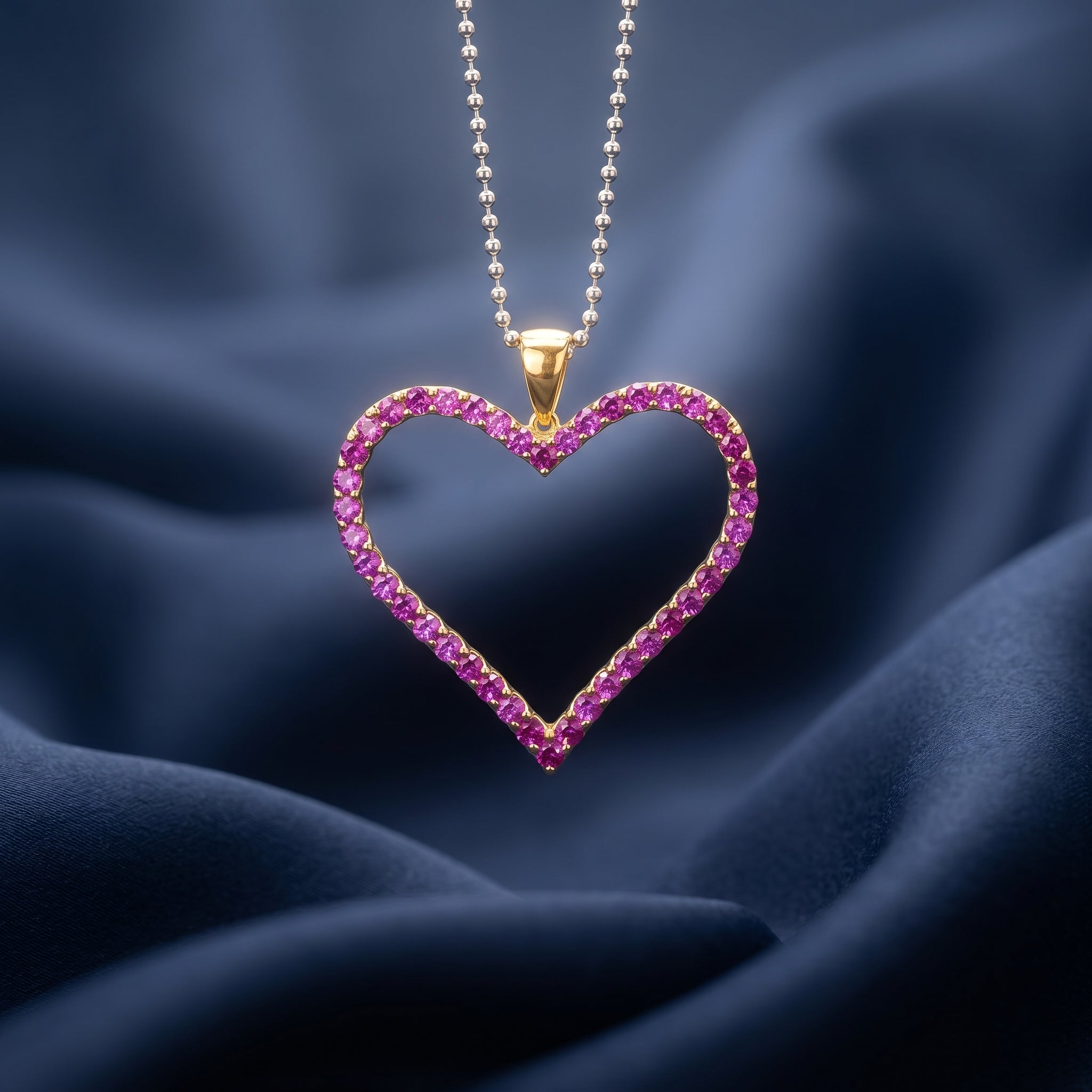 Blush Radiance Open Heart Pendant