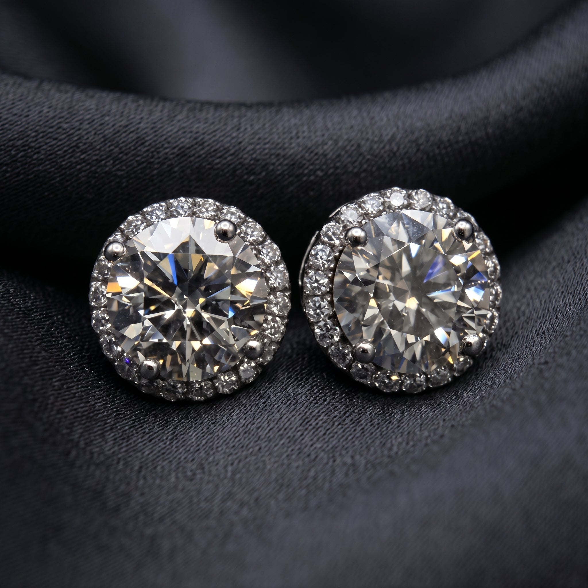 The Aurora Grand Halo Stud Earrings