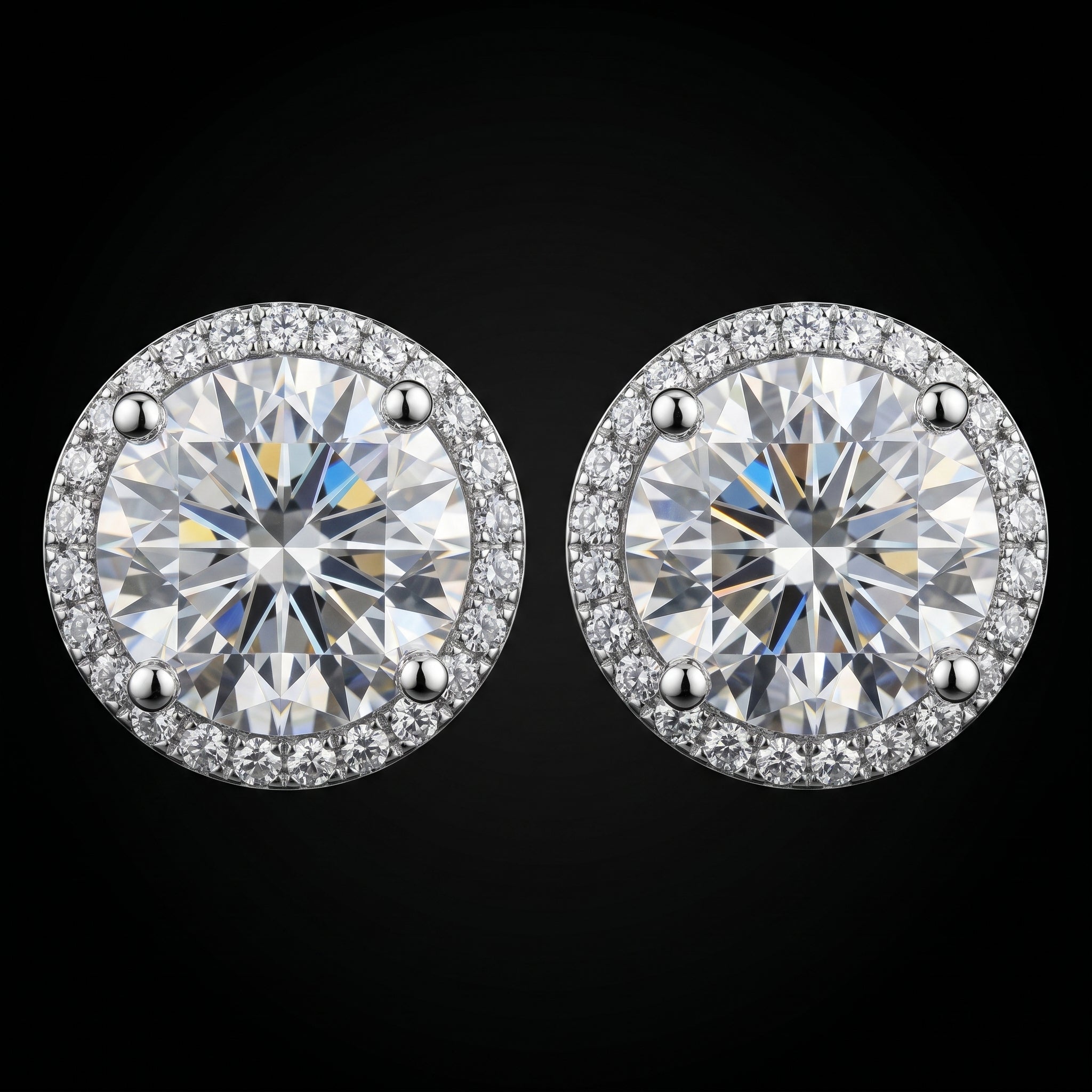 The Aurora Grand Halo Stud Earrings