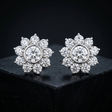 The Soleil Halo Bloom Stud Earrings