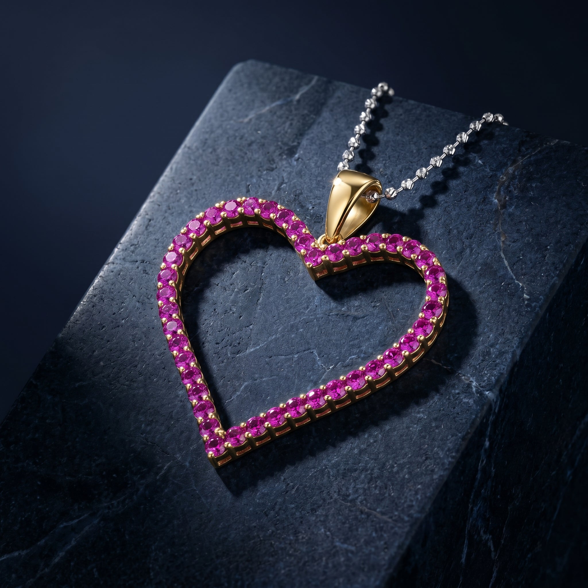 Blush Radiance Open Heart Pendant