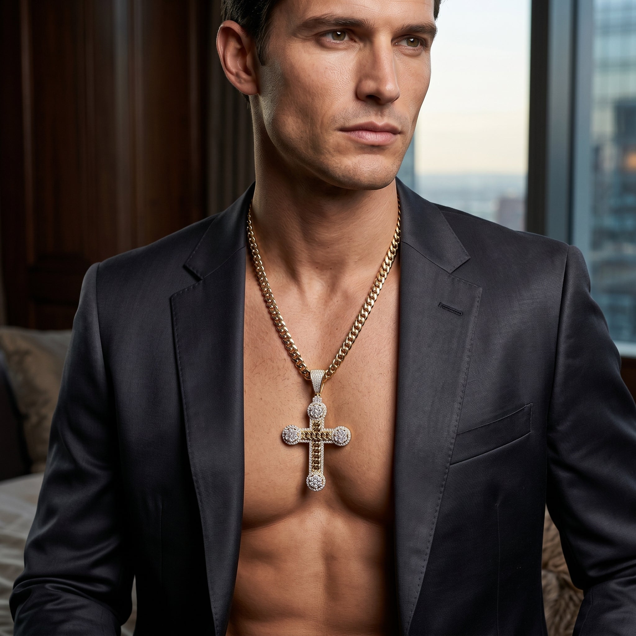 Imperial Radiance Cross Pendant