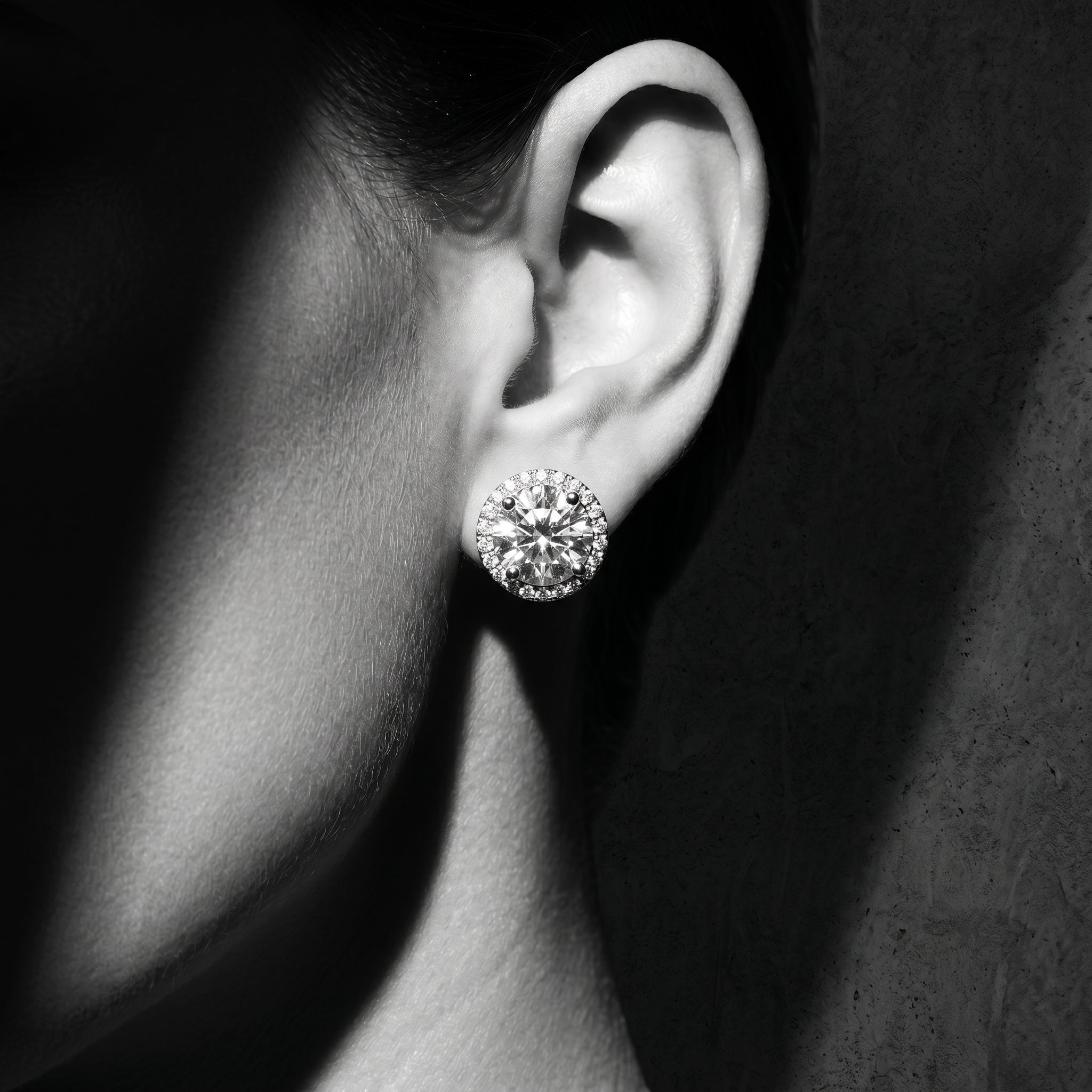 The Aurora Grand Halo Stud Earrings