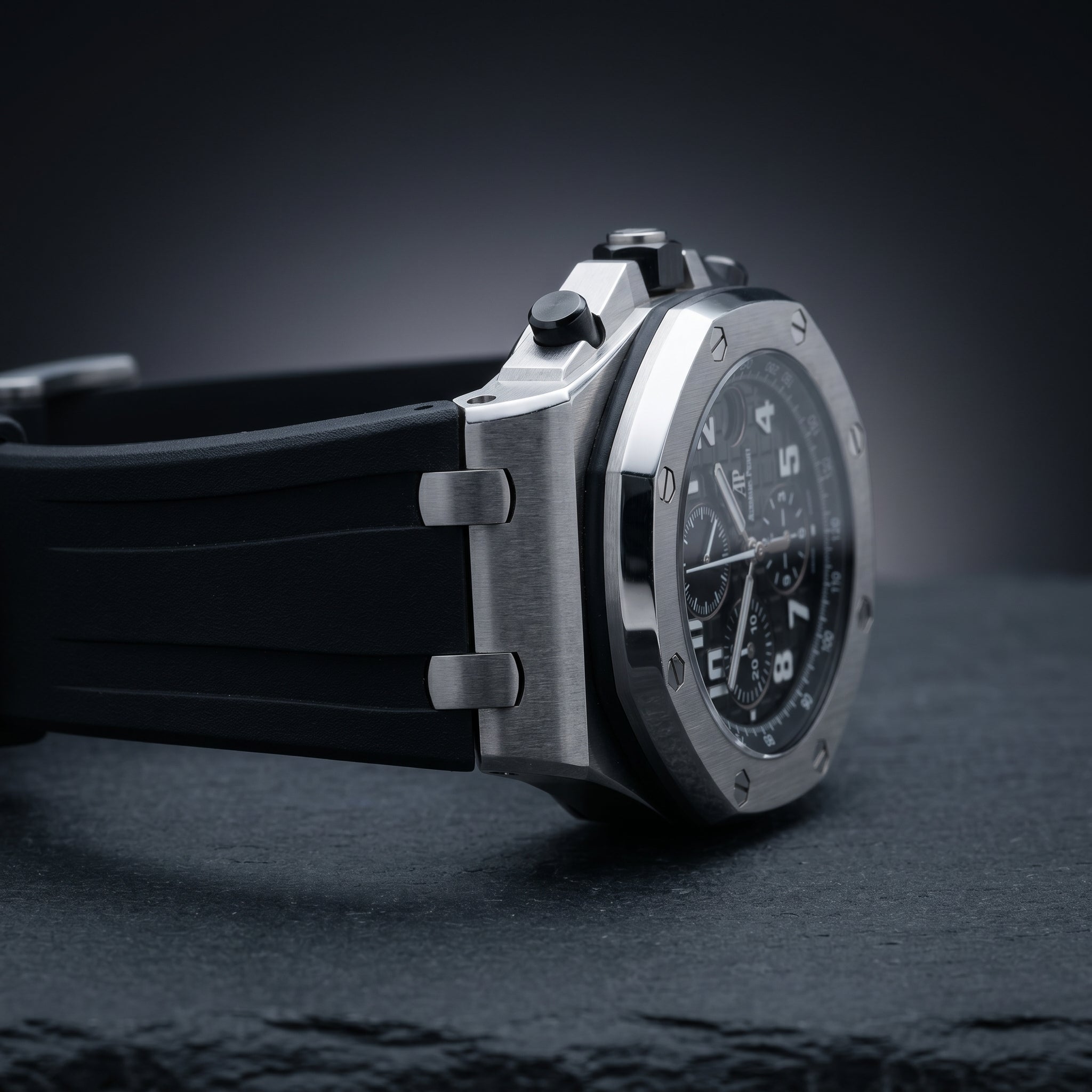 The Vanguard Chronograph Luxury Watch in Brushed Steel