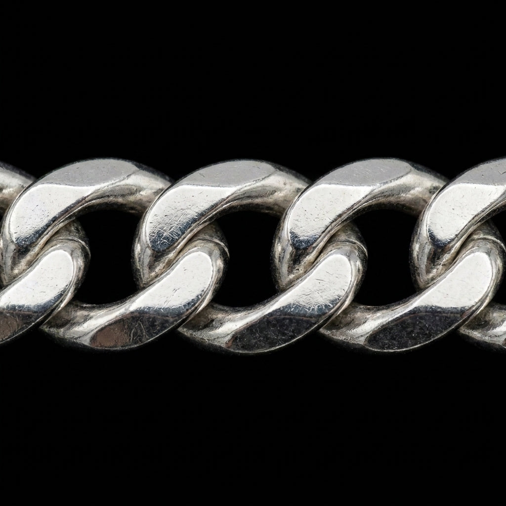Diamond-Cut 925 Silver Plain Chain Necklace