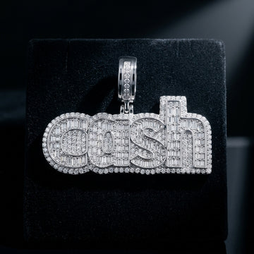 Custom Iced Name Moissanite Pendant