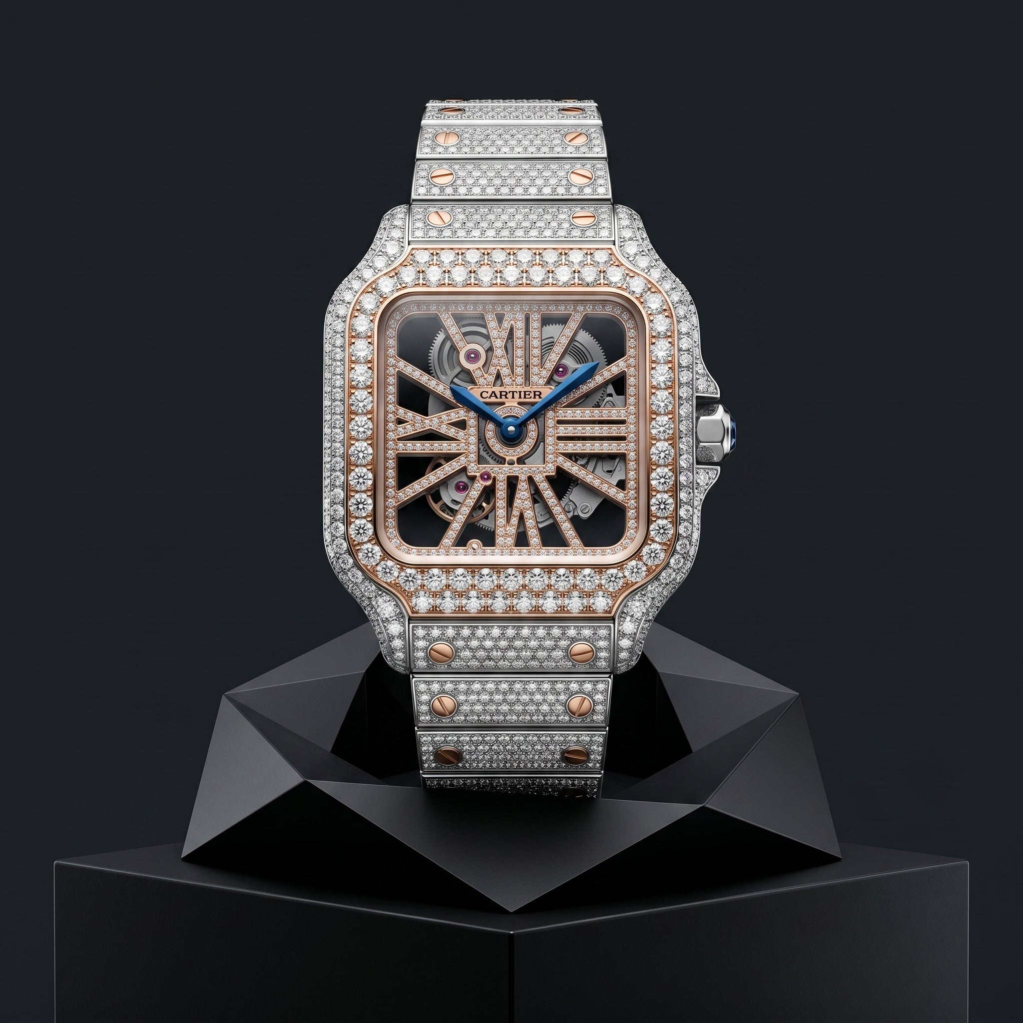 The Santos de Cartier Nocturne Skeleton Timepiece