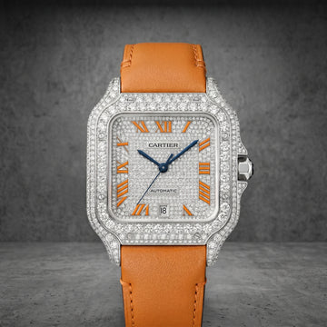 The Santos Noir Emerald Diamond Edition Timepiece
