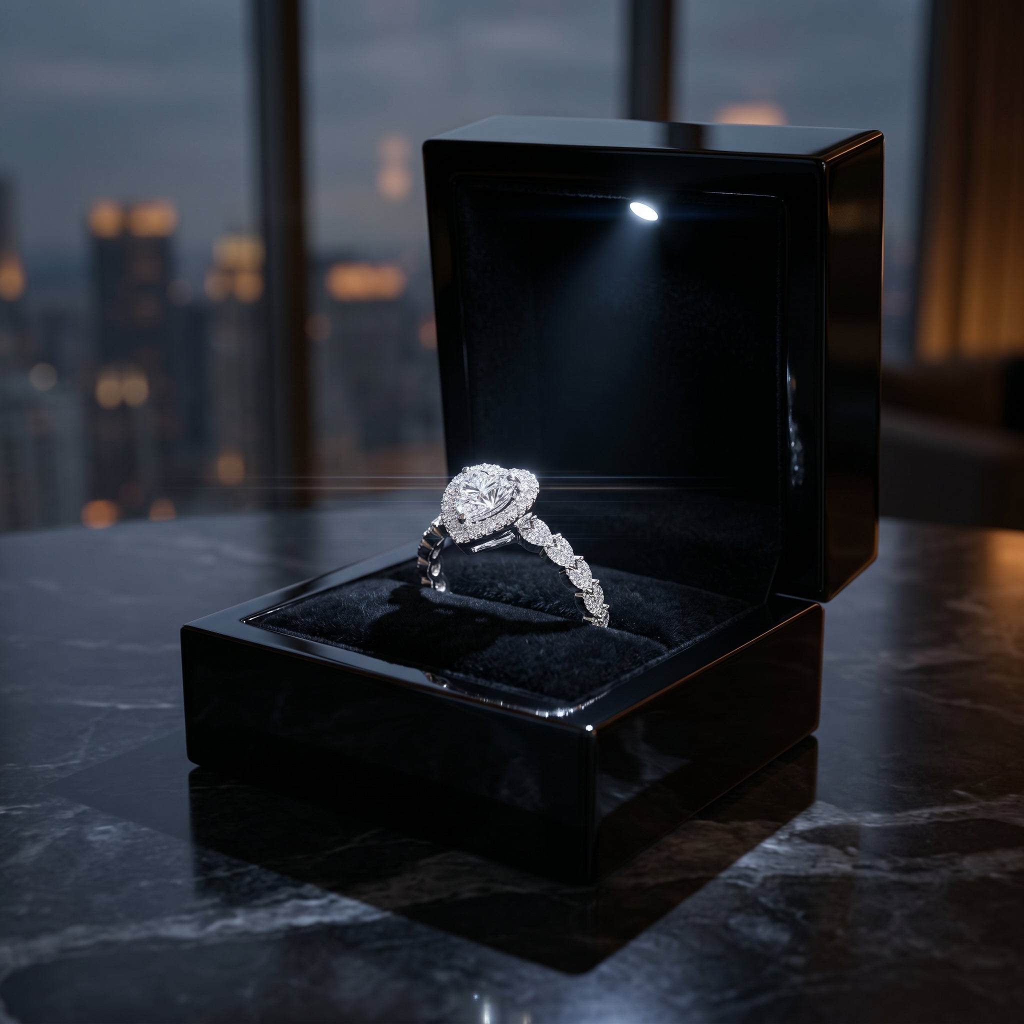 The Aurora Halo Signature Ring