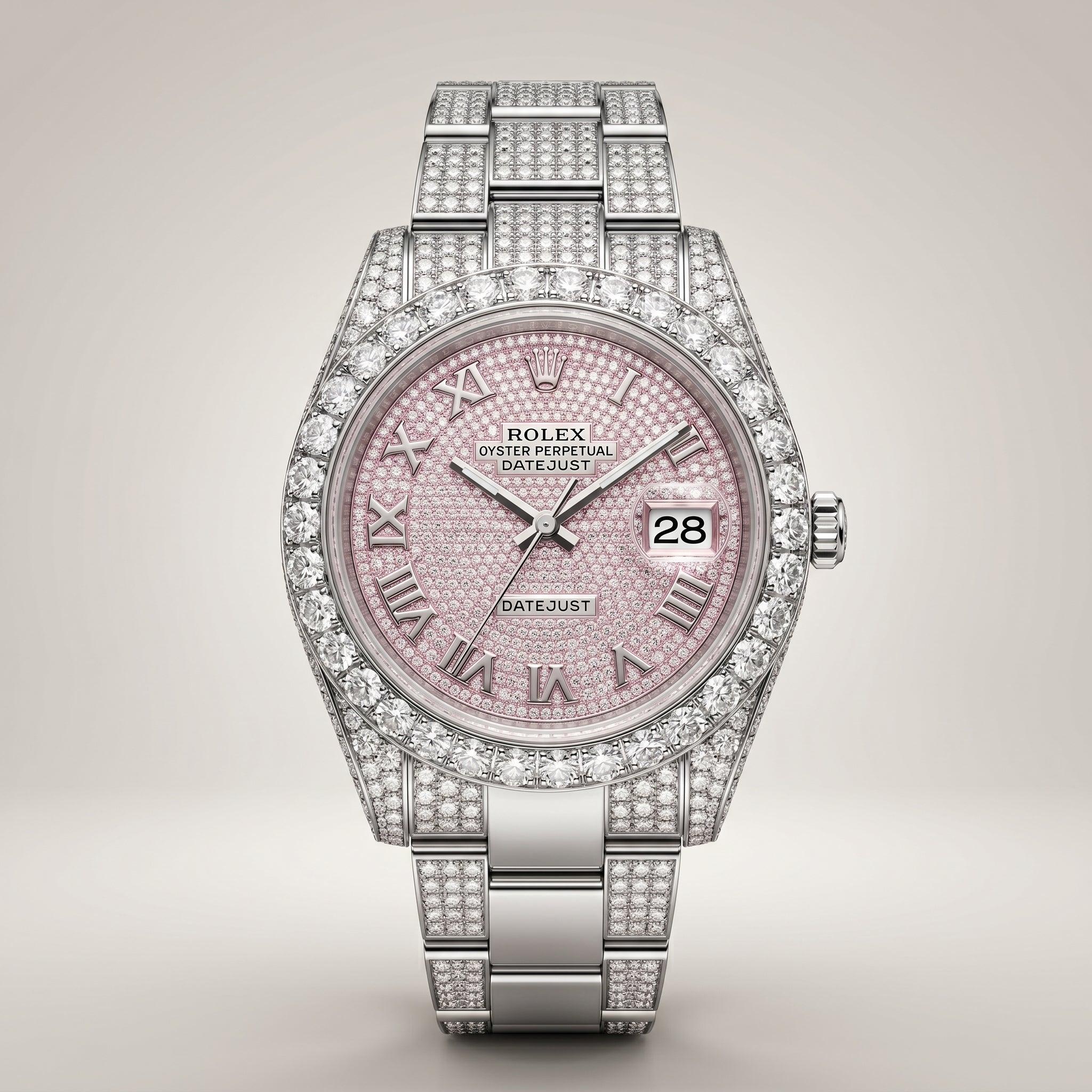 The Datejust Frostbite Roman Diamond Bustdown Timepiece