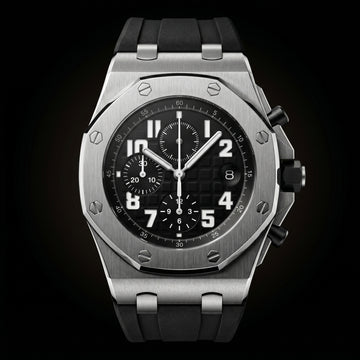 The Vanguard Chronograph Luxury Watch in Brushed Steel