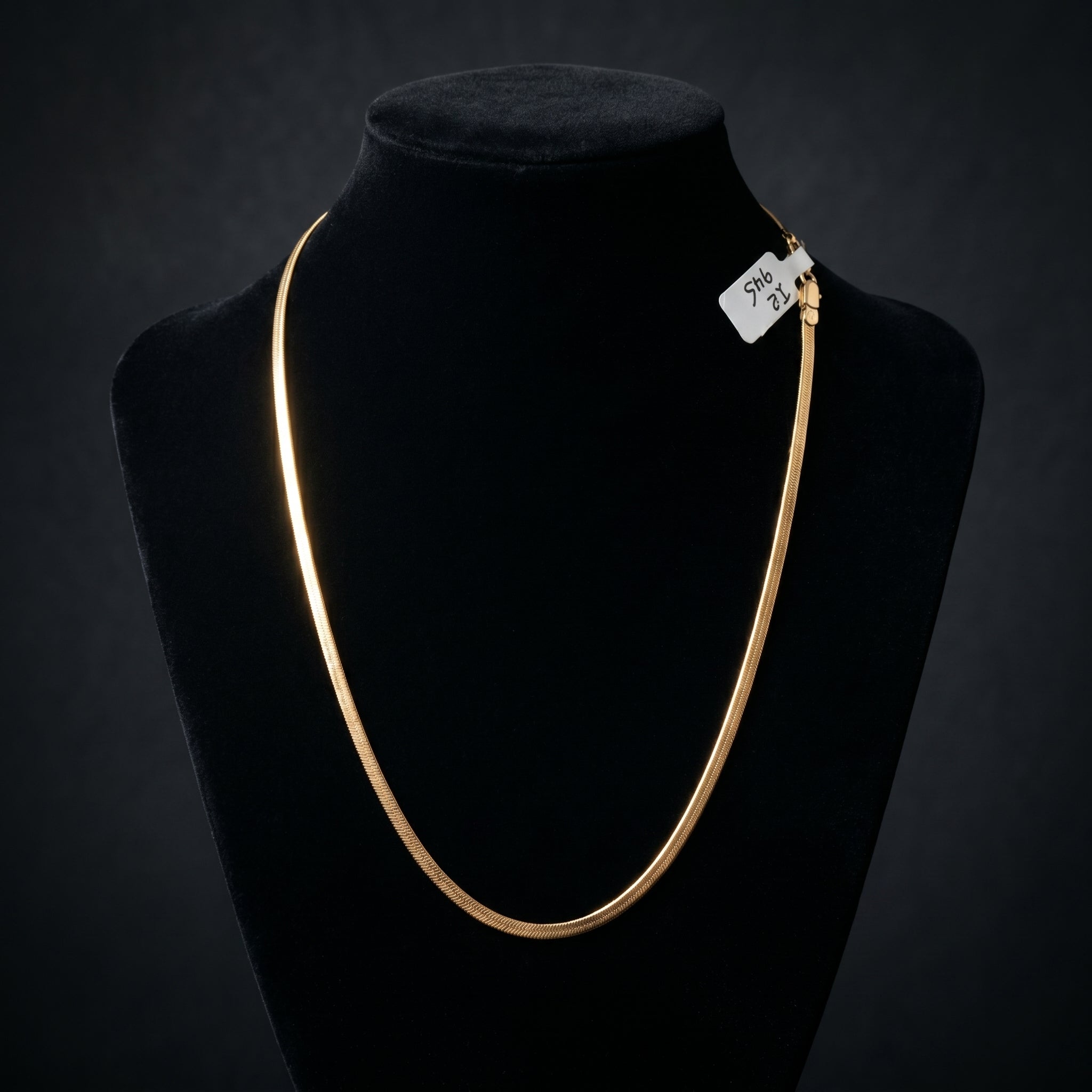 Rhodium-Coated 925 Silver Plain Chain Necklace