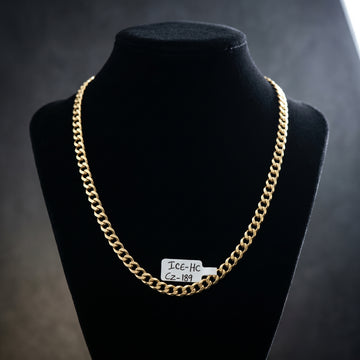Diamond-Cut 925 Silver Plain Chain with Gold Coating