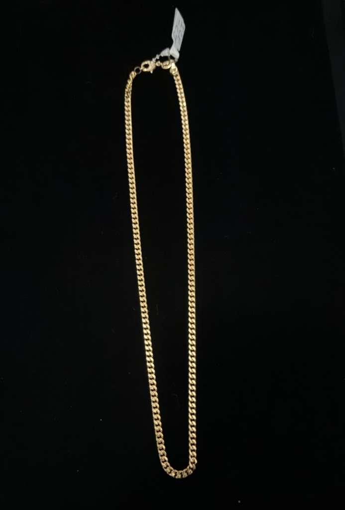 Gold-Coated Miami Silver Chain Necklace