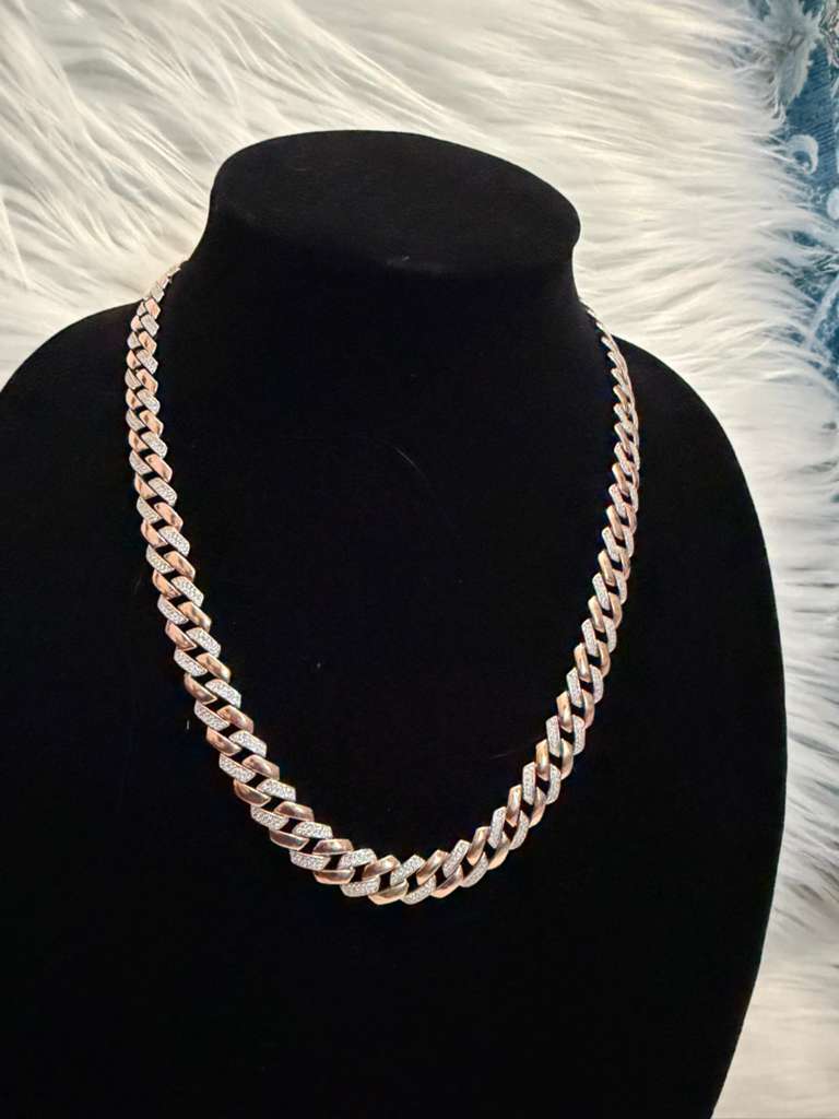 6MM Miami Cuban Chain in 925 Silver with Premium CZ Stones – 20 Inch