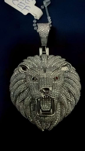 The Apex Sovereign Moissanite Lion Pendant