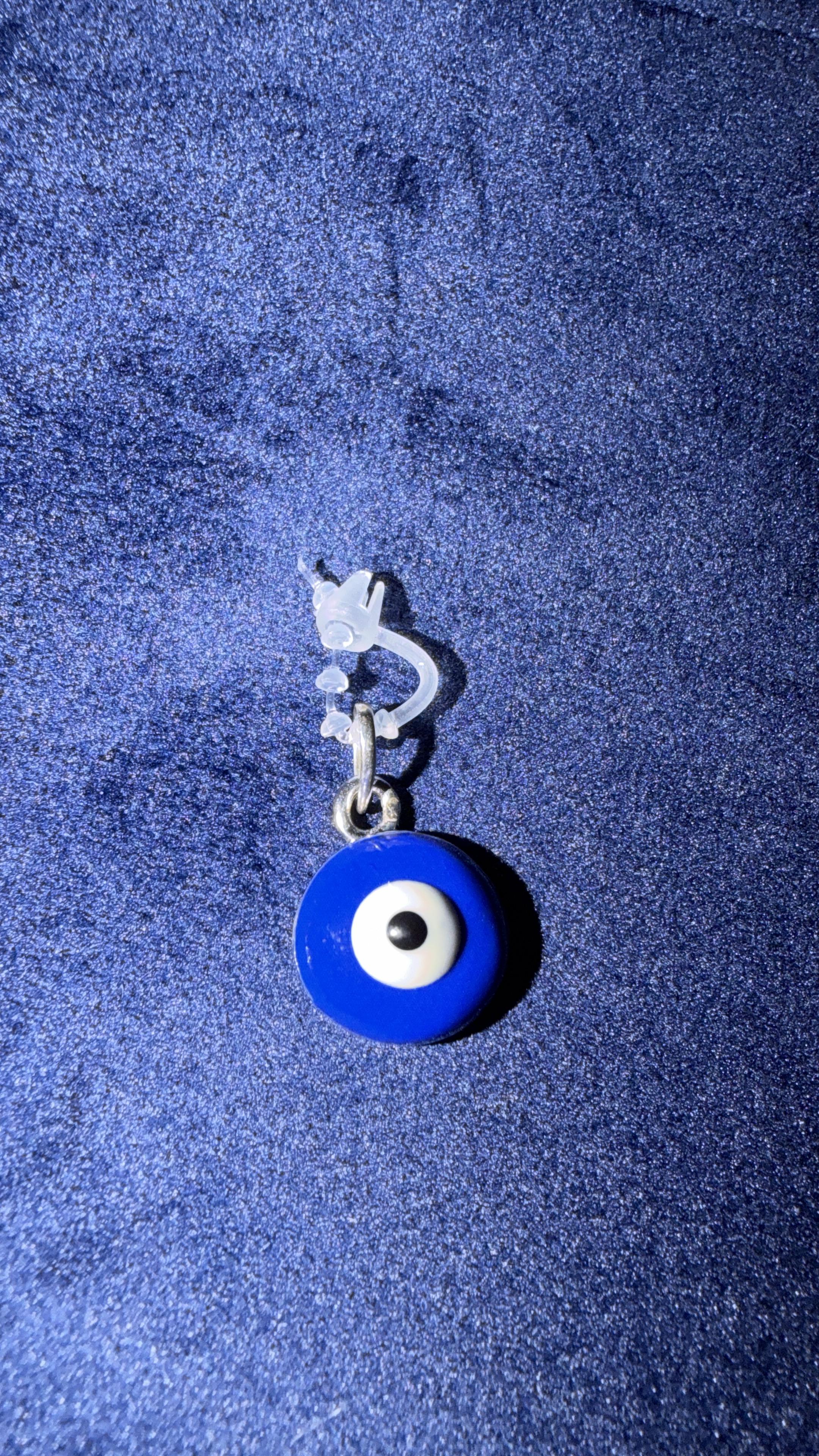 Azure Guardian Evil Eye Drop Earring