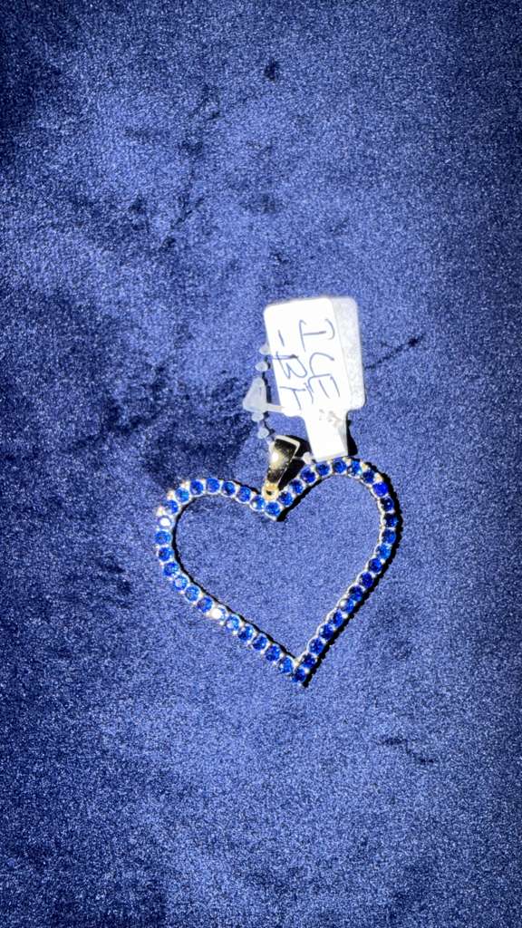 Sapphire Aura Open Heart Pendant