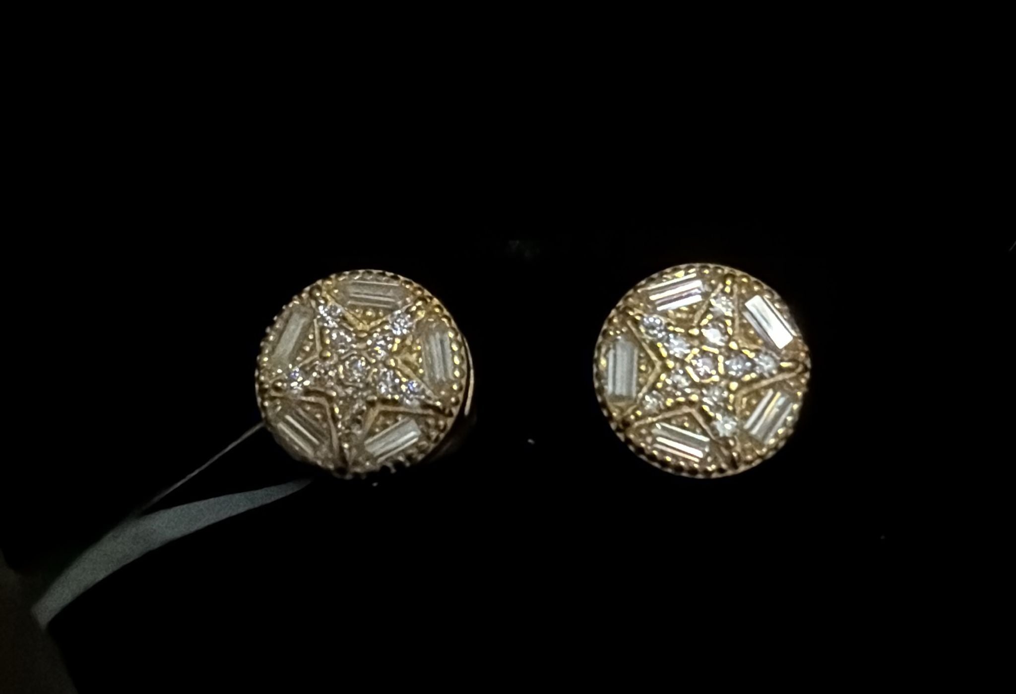 The Celestia Medallion Stud Earrings