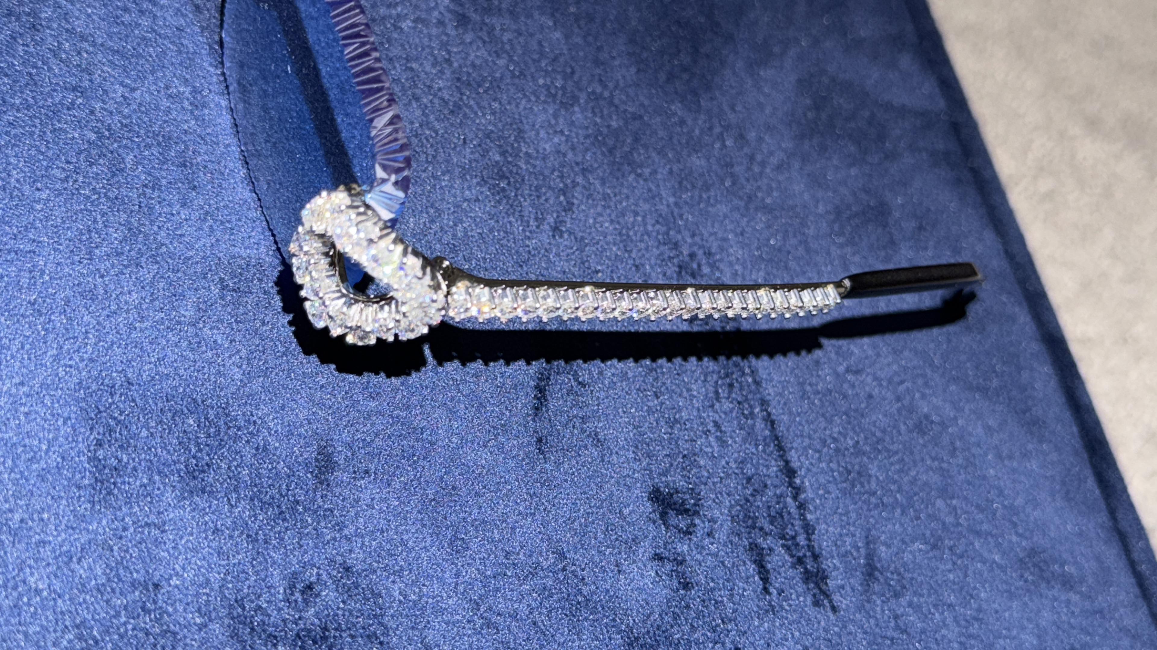 The Grand Horizon Iced Rimless Sunglasses in Gold & Moissanite