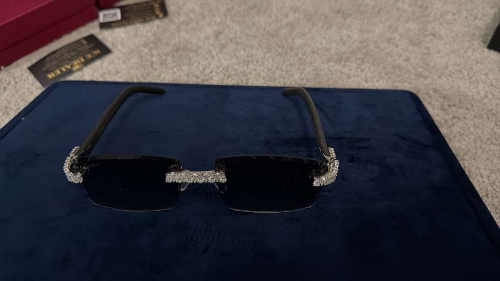 The VVS Sovereign Rimless Sunglasses in Iced Moissanite