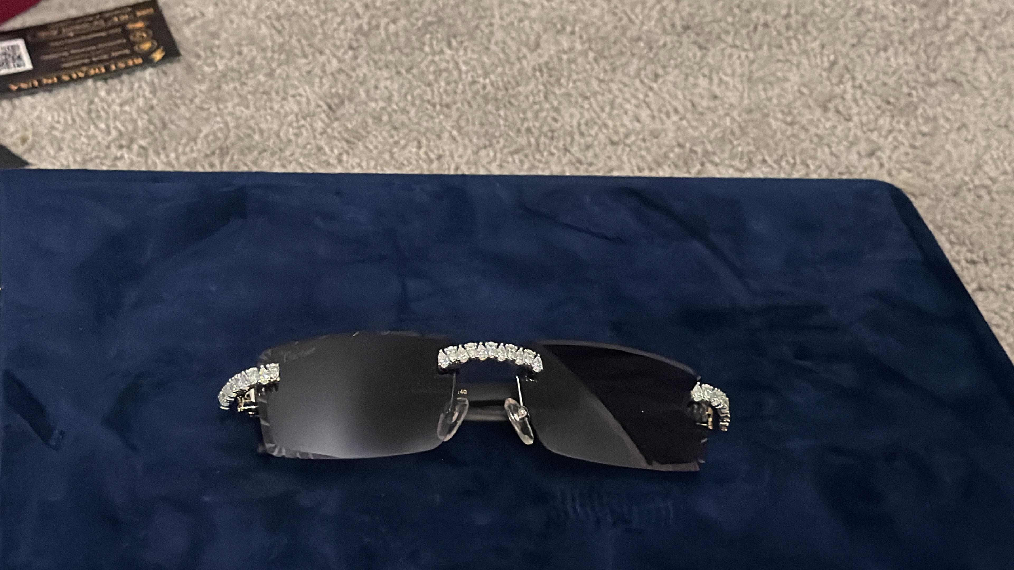 The VVS Sovereign Rimless Sunglasses in Iced Moissanite