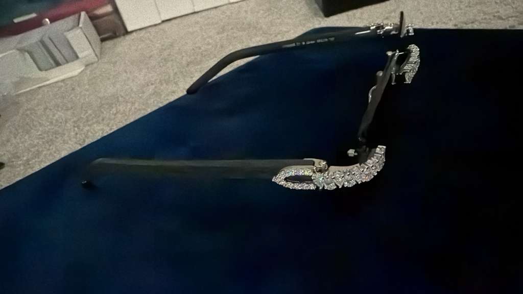 The VVS Sovereign Rimless Sunglasses in Iced Moissanite