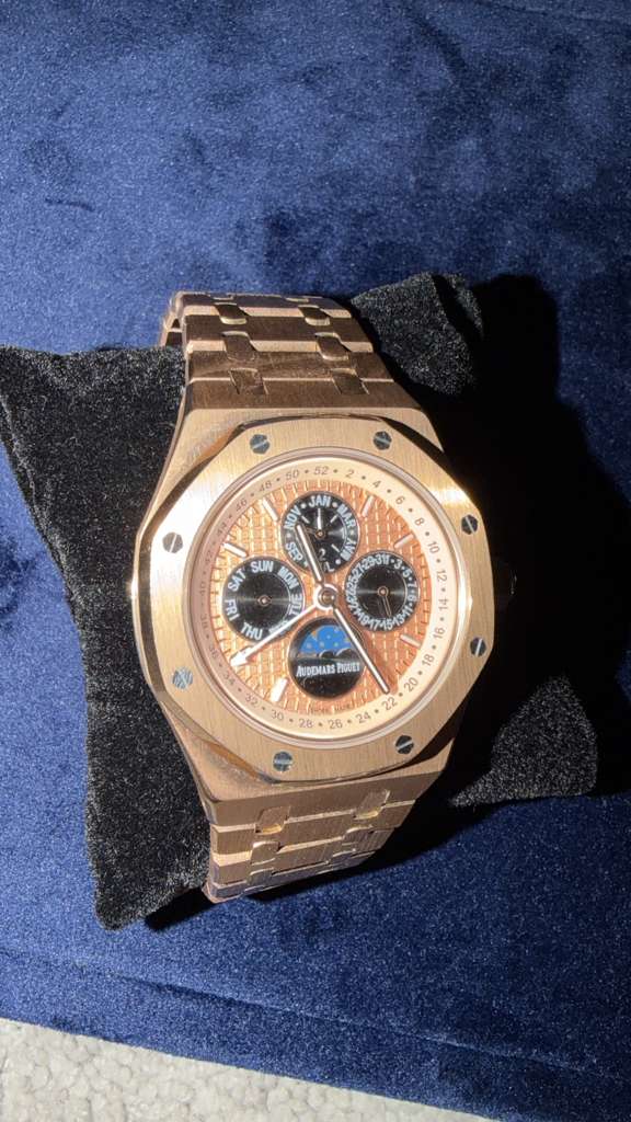 The Royal Oak Perpetual Calendar Salmon Dial Timepiece