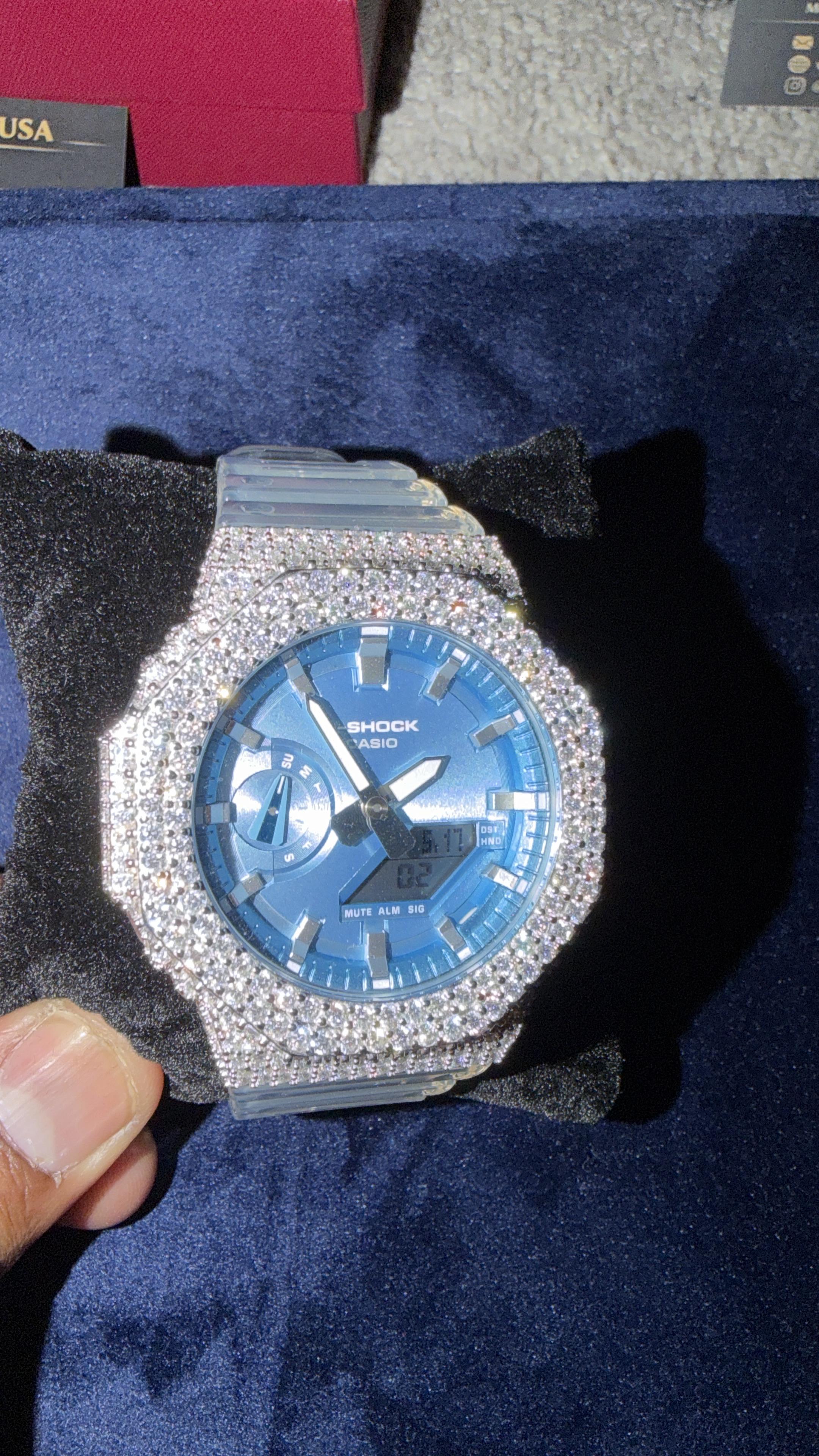The Sovereign Chrono-Shield in Iced Moissanite (Rose Gold & Silver Edition)