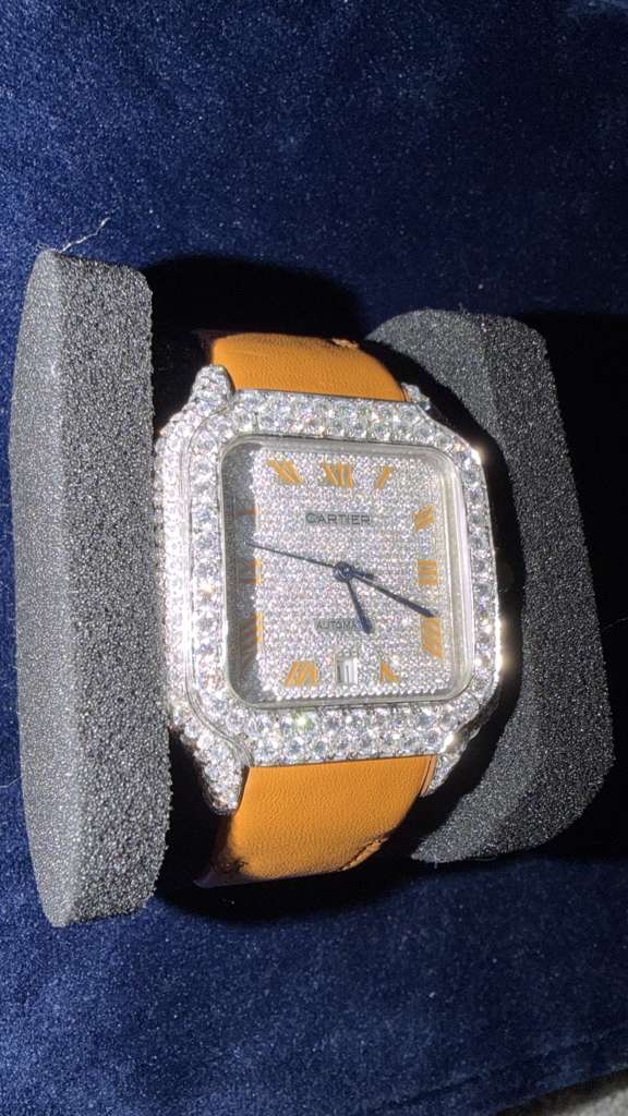 The Santos Noir Emerald Diamond Edition Timepiece