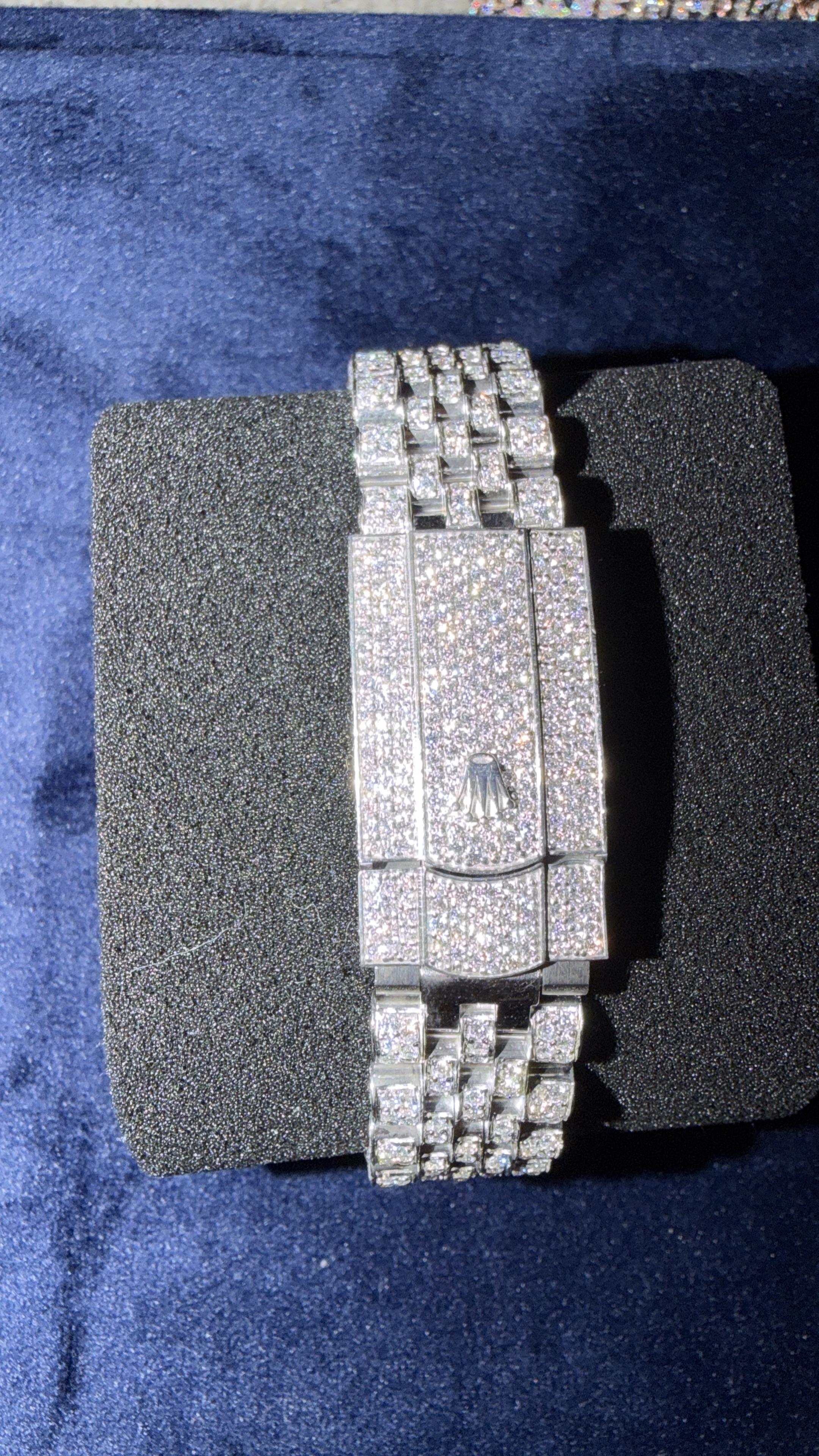 The Sovereign Datejust Chronometer in Full Pavé Moissanite