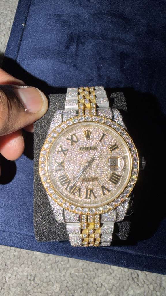 The Sovereign Datejust Chronometer in Two-Tone Full Pavé Moissanite
