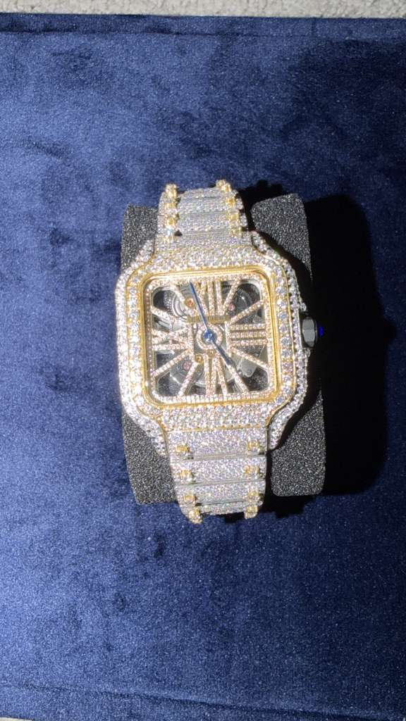 The Custom Santos de Cartier "Apex Skeleton" Bustdown Chronometer
