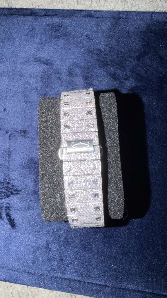 Santos de Cartier Iced-Out Edition — Large Model Automatic Timepiece