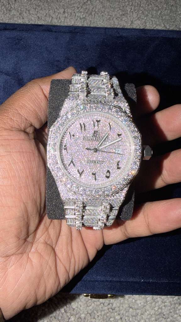 The Royal Oak Automatic "Bustdown" Edition — Ice Paved with Eastern Arabic Dial