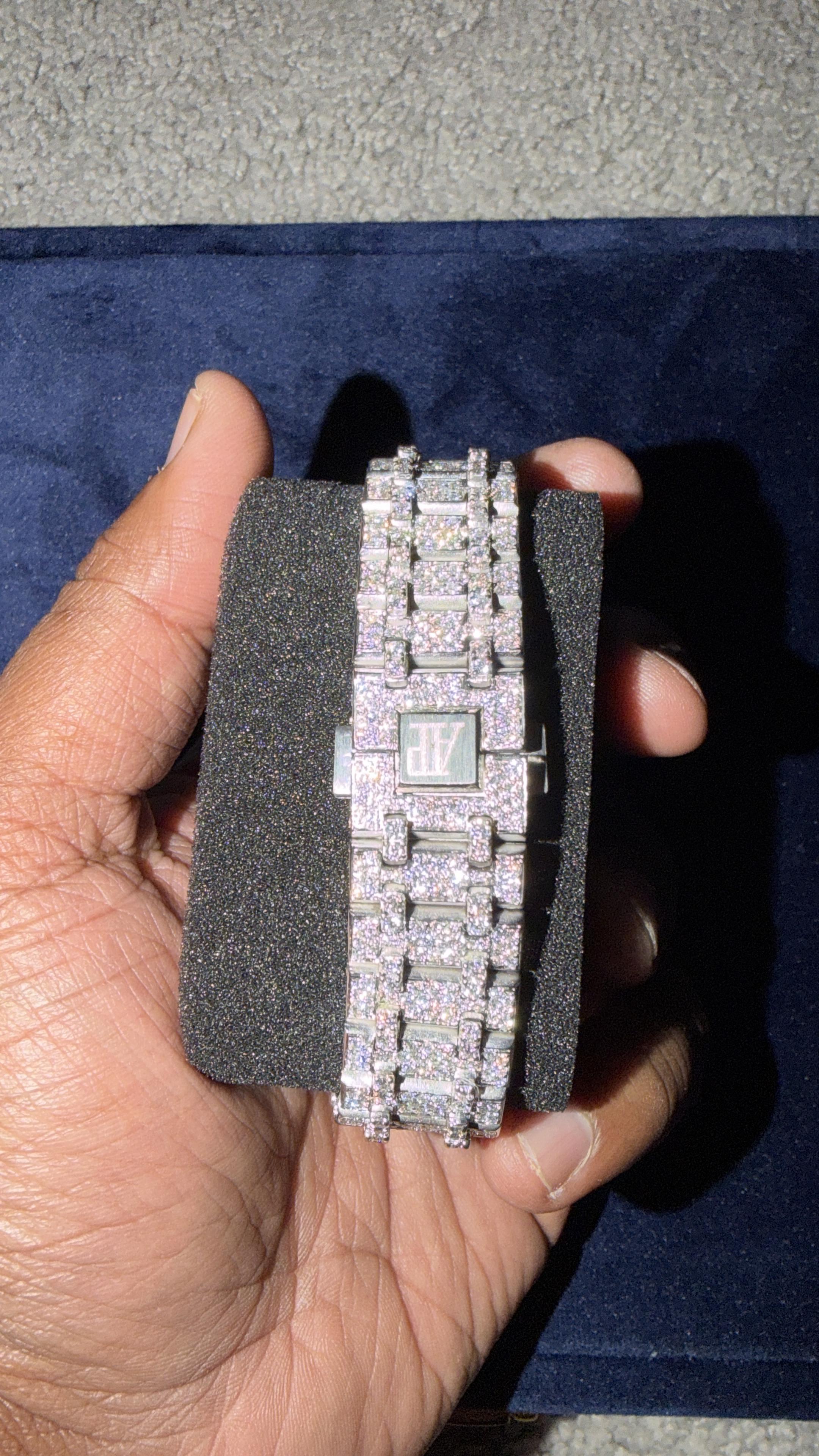 The Royal Oak Automatic "Bustdown" Edition — Ice Paved with Eastern Arabic Dial