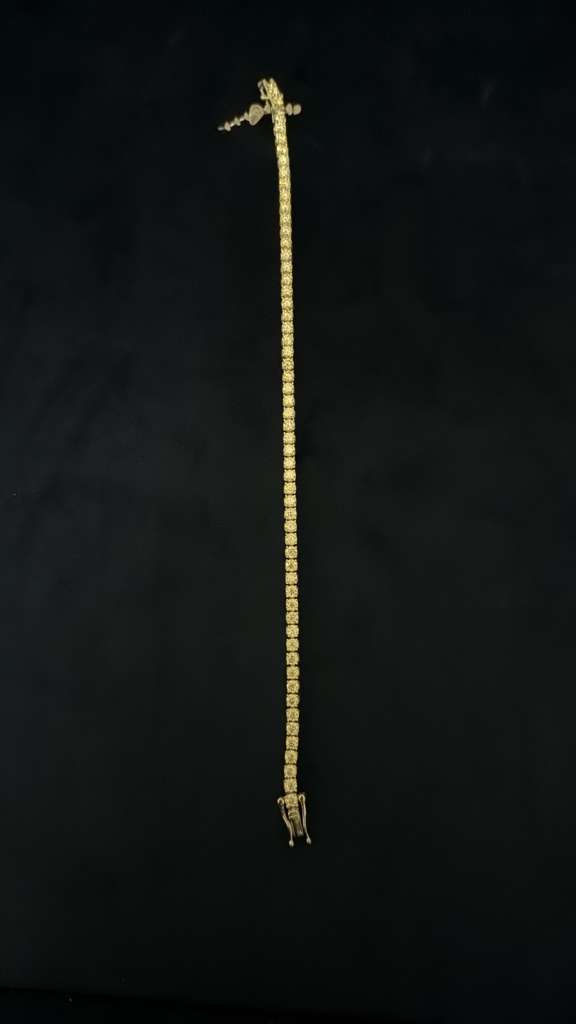 The Classic Moissanite Tennis Bracelet in Vermeil Sterling Silver