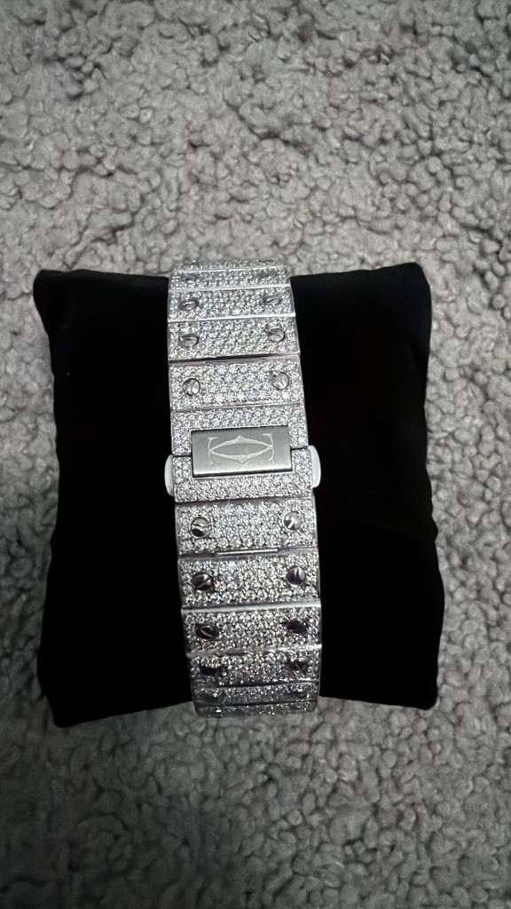 The Luminary Square "Bustdown" Skeleton Timepiece – Ice Edition