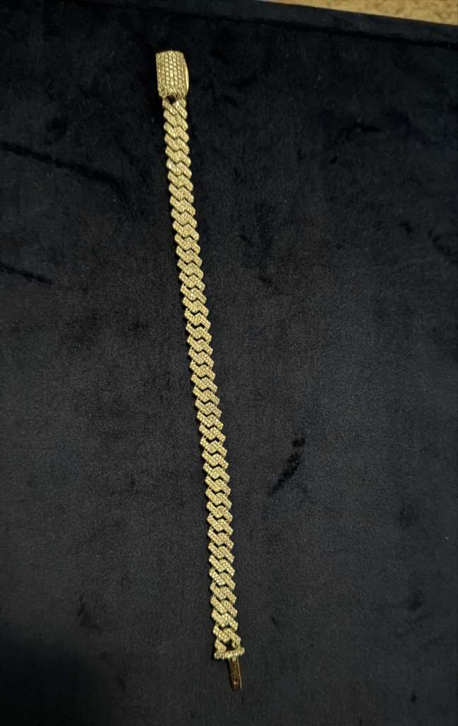 The Monaco Pavé Moissanite Cuban Link Bracelet