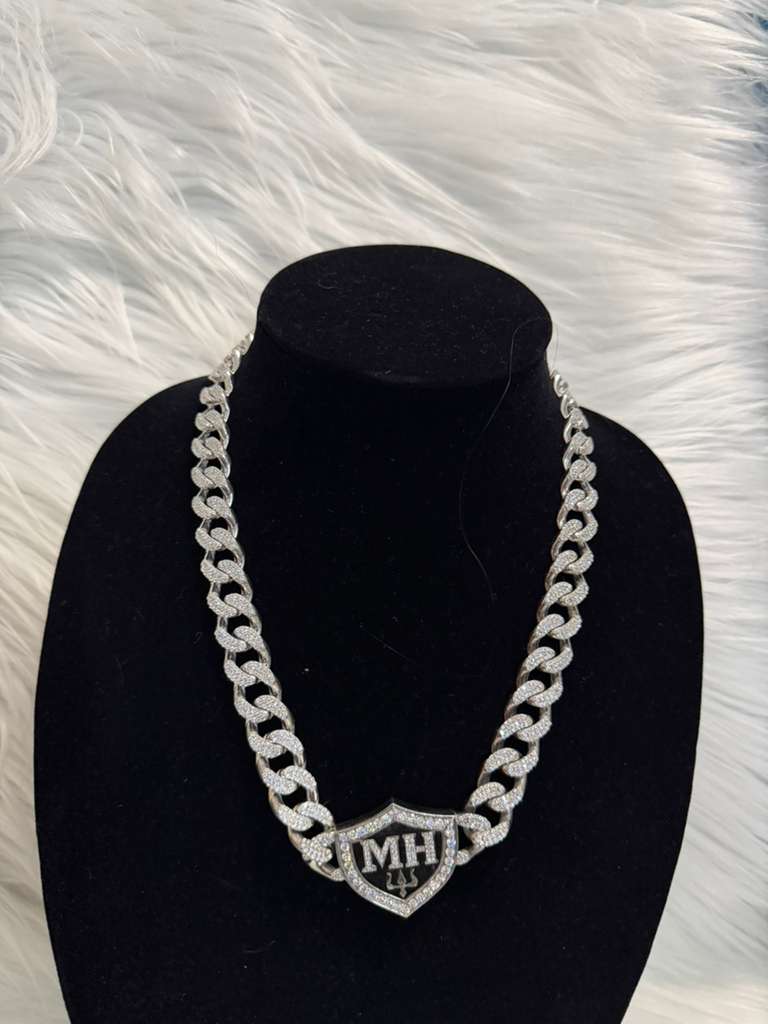 16MM Miami Cuban Link Chain in 925 Silver with D-Color Moissanite – Diamond-Cut Finish