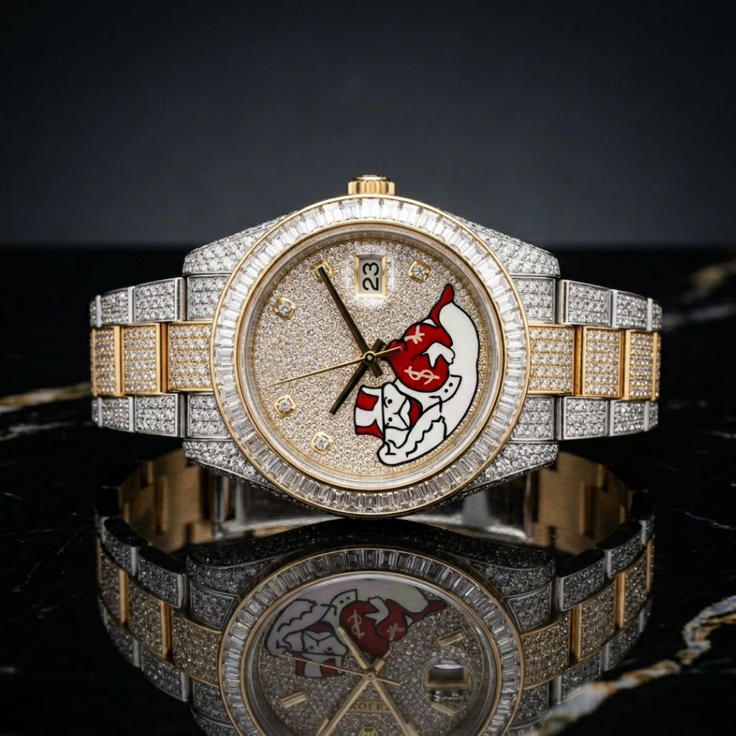 The Monopoly Bustdown Timepiece — Custom Iced Luxury Date Watch
