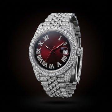 The Sovereign Date Chronometer — Full Pavé Moissanite Edition