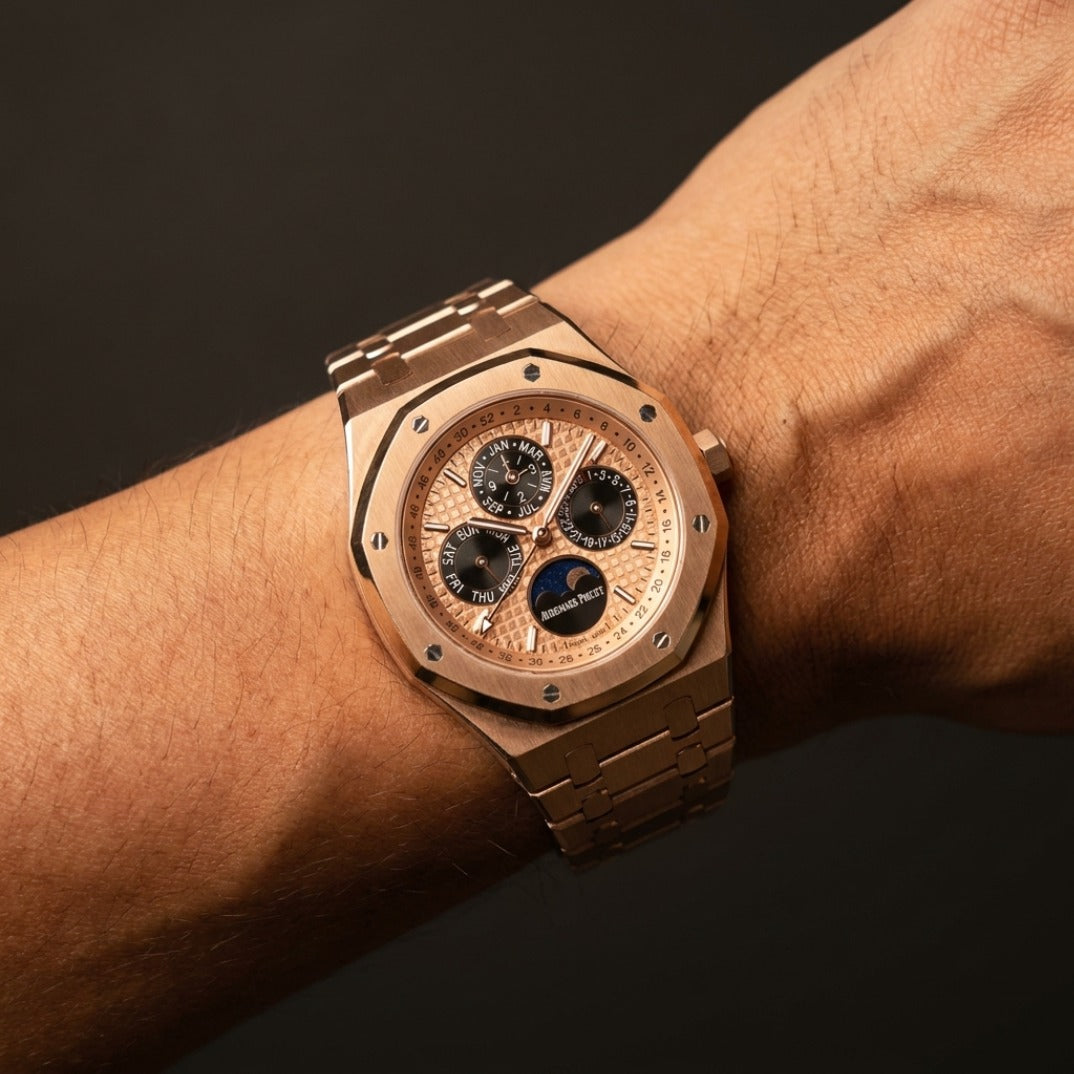 The Imperial Perpetual Calendar Salmon Dial Timepiece — Octagonal Luxury Edition